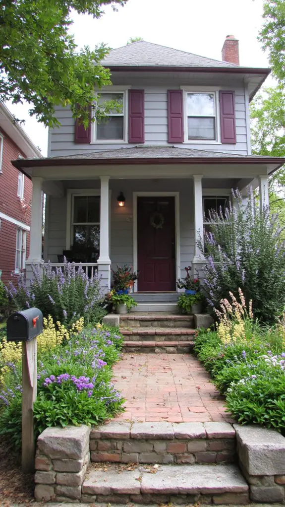 elegant gray and plum