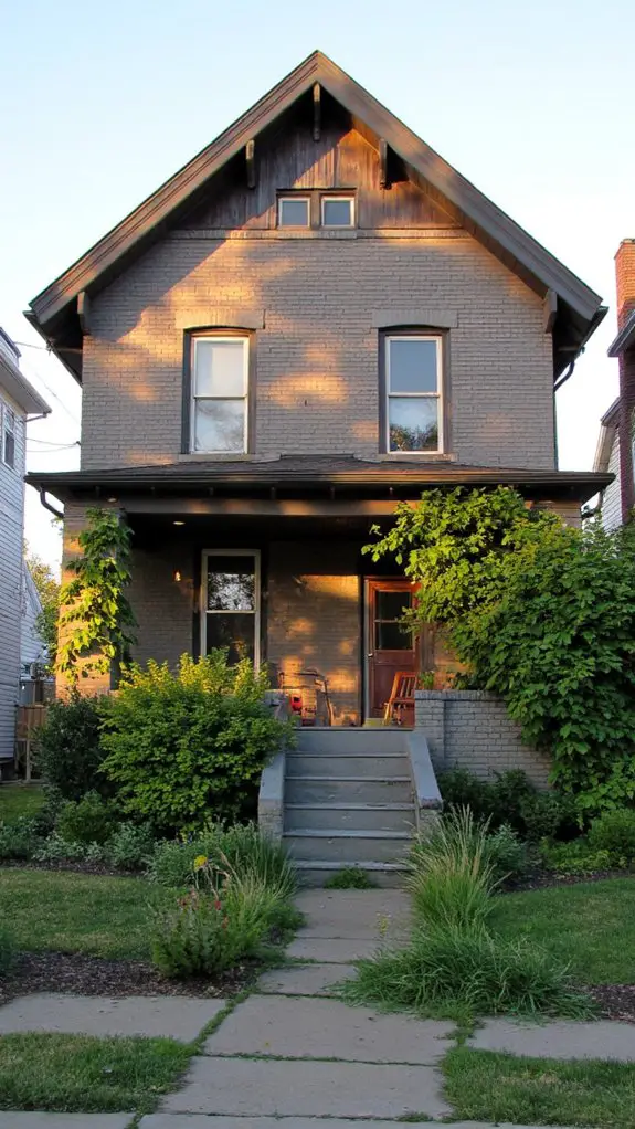 elegant gray brick charm