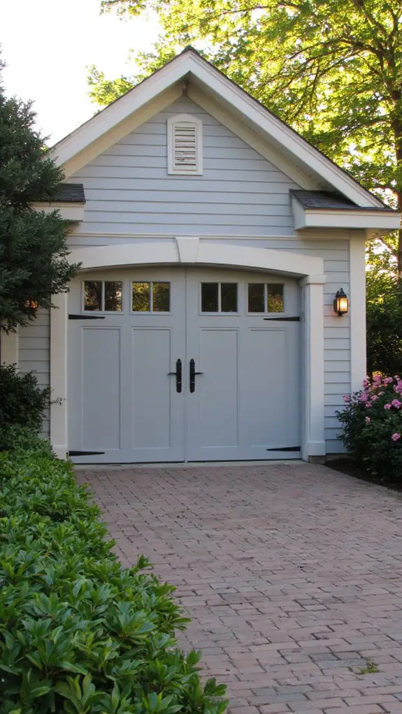 elegant gray garage door
