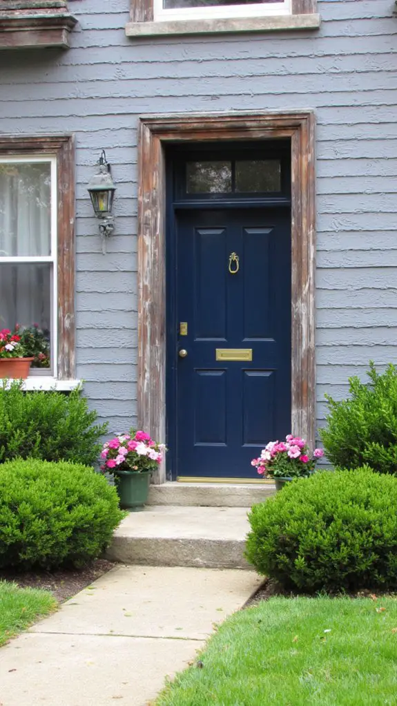 elegant gray navy entrance