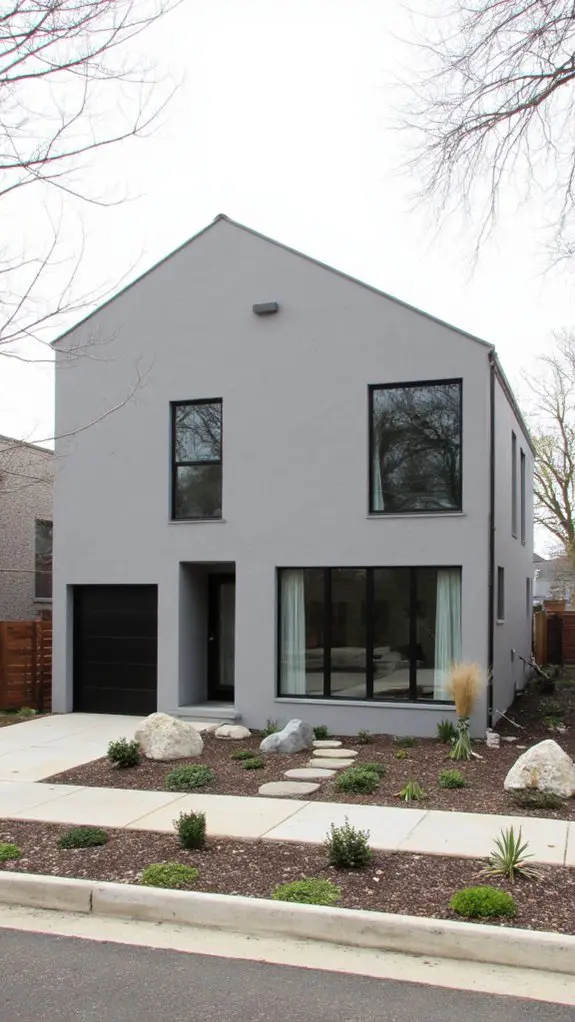 elegant gray stucco harmony