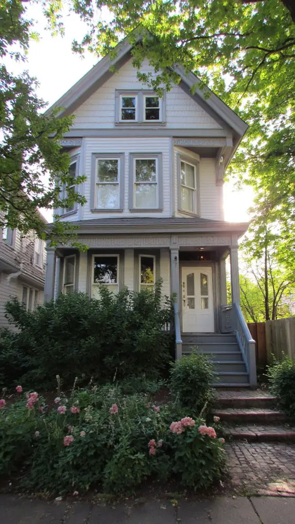 elegant gray victorian home