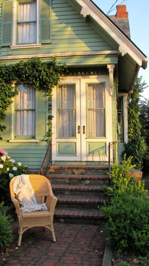 elegant green and cream