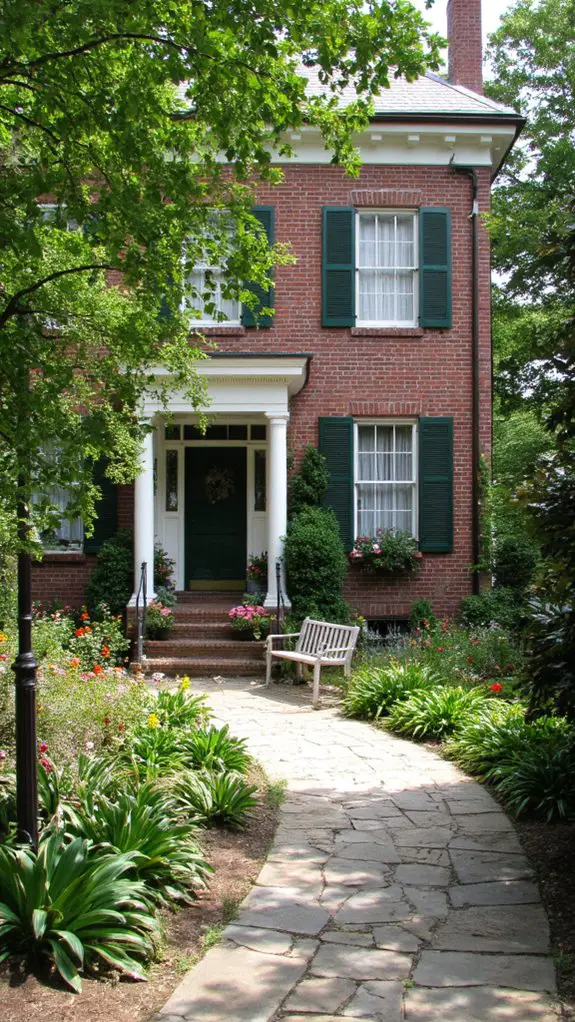 elegant green shutter retreats