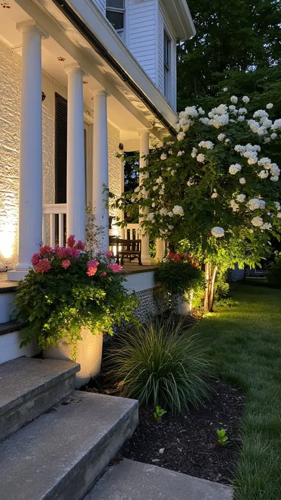 elegant illuminated garden decor