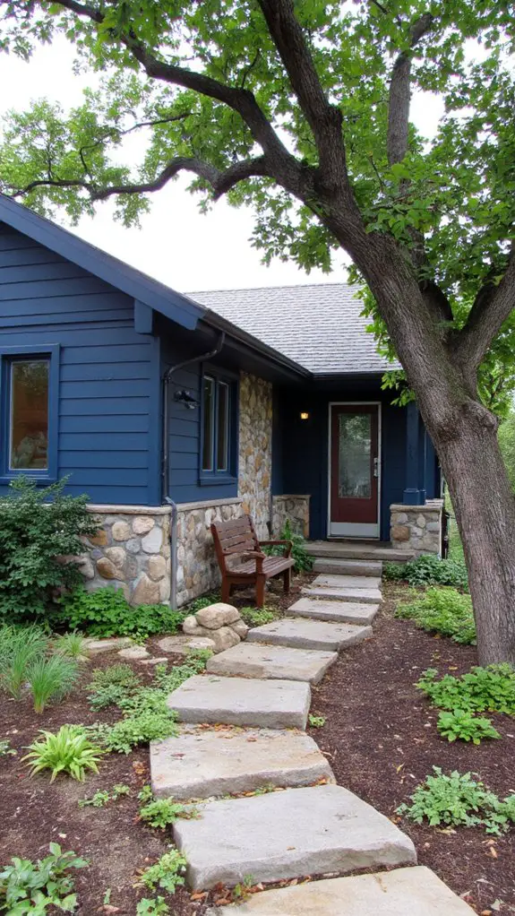 elegant indigo stone contrast