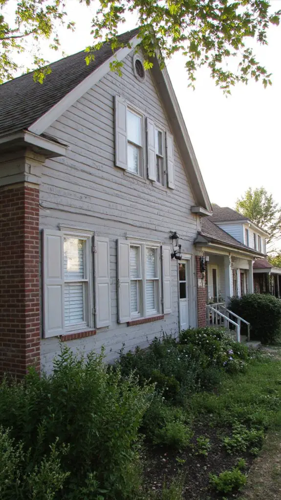 elegant light gray shutters