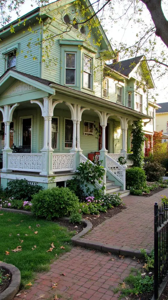 elegant light green exterior