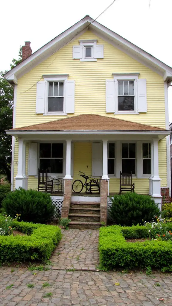 elegant light yellow exteriors
