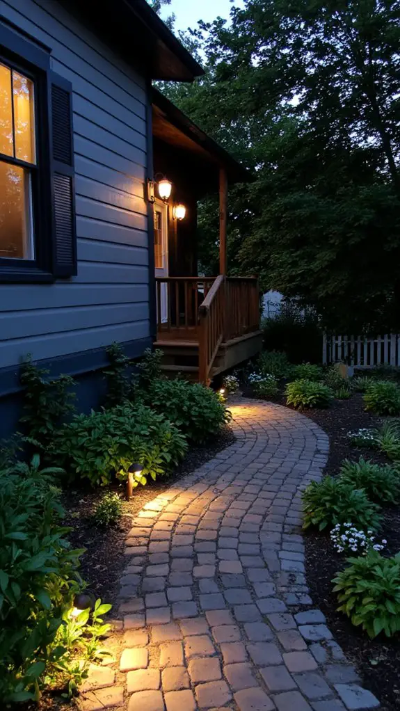 elegant low profile pathway lighting