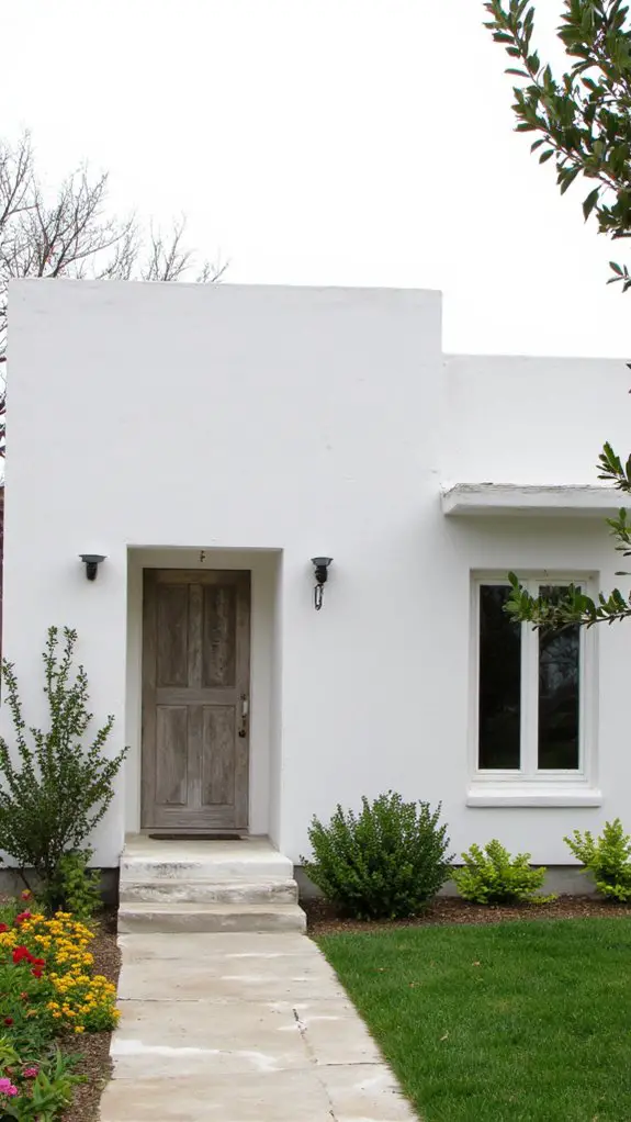 elegant minimalist white facade