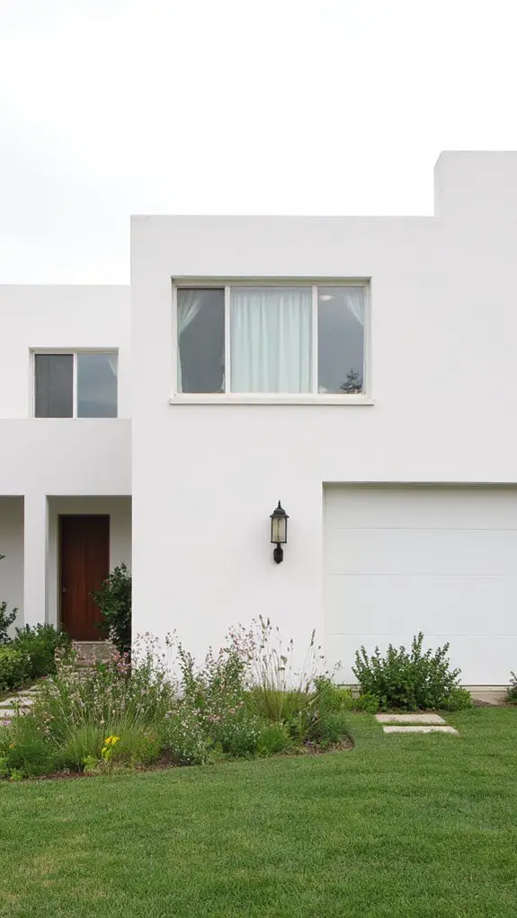 elegant minimalist white stucco