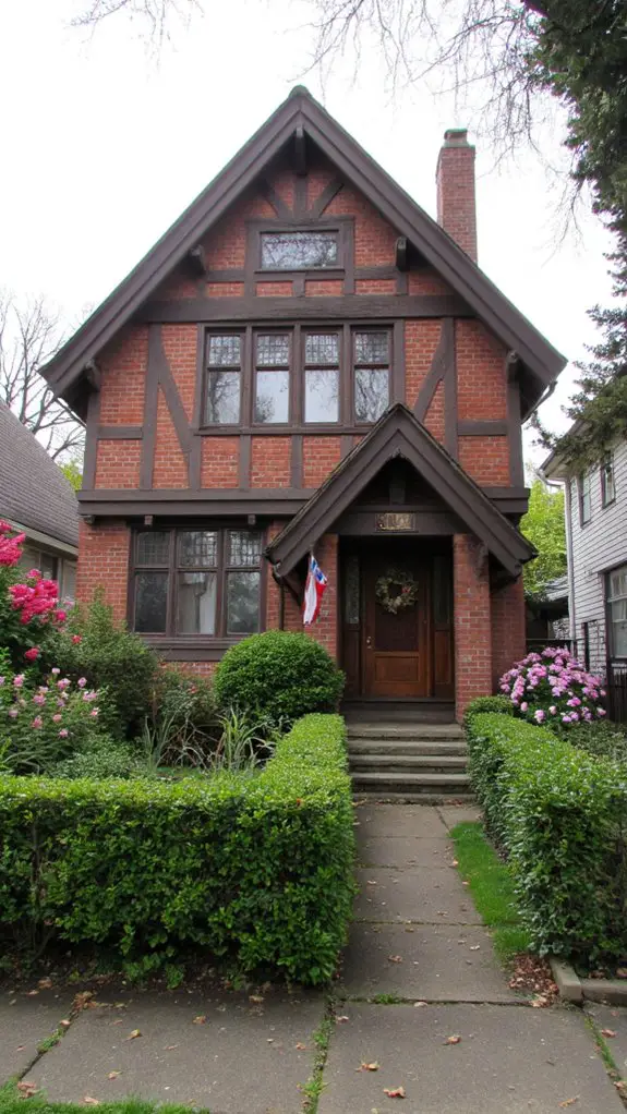 elegant mocha brown tudor