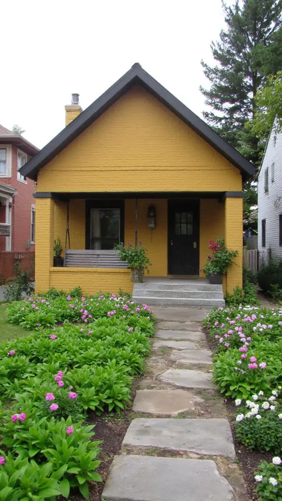 elegant mustard yellow modernism