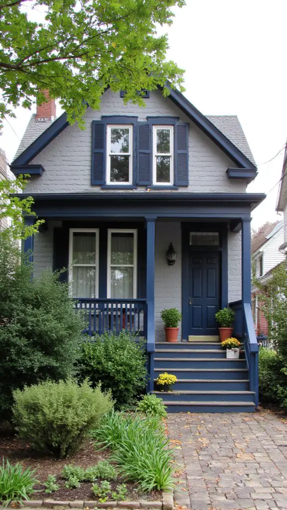 elegant navy and gray