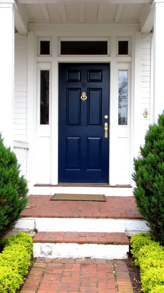 elegant navy blue door