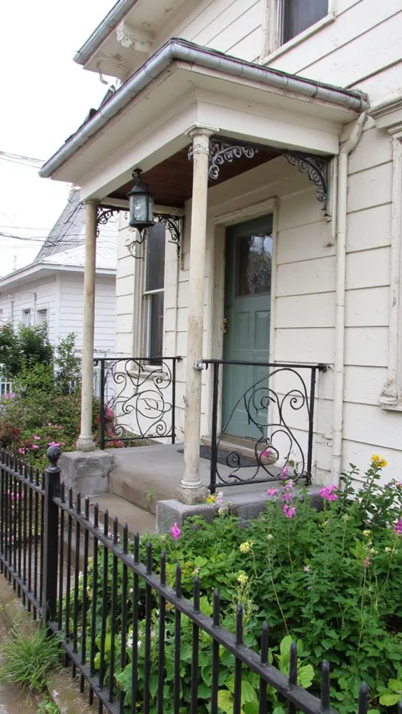 elegant off white and wrought iron