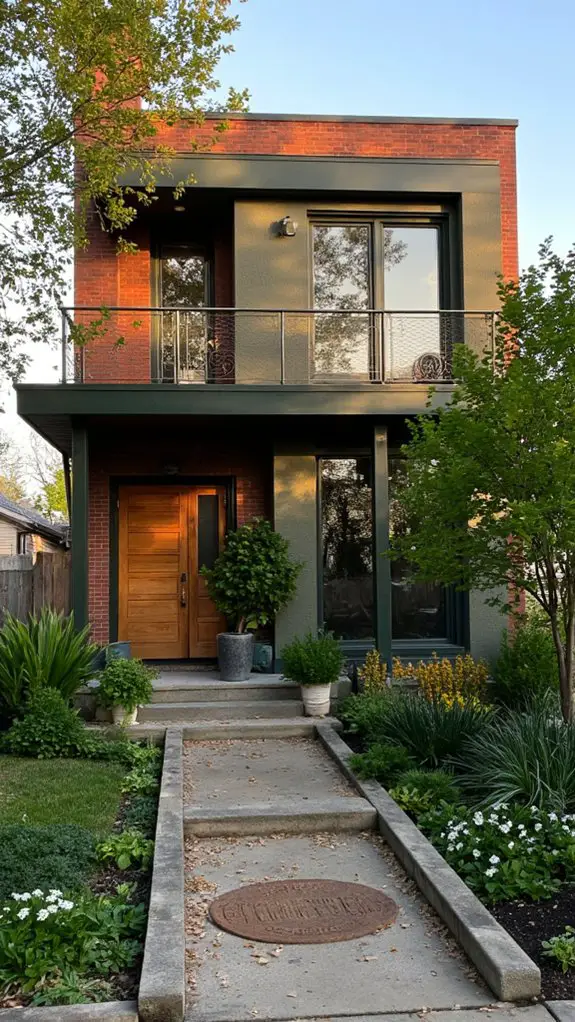 elegant olive green exteriors