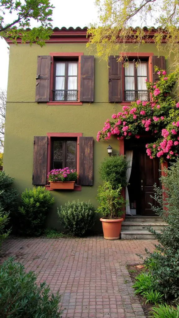 elegant olive green homes