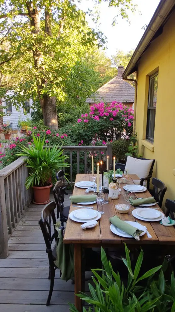 elegant outdoor dining oasis