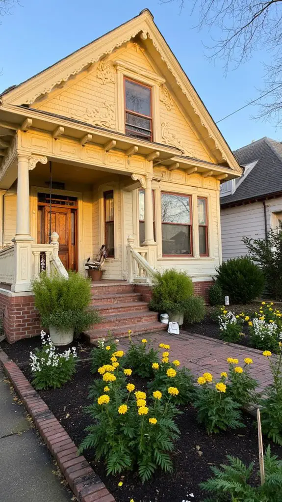elegant pale yellow victorian