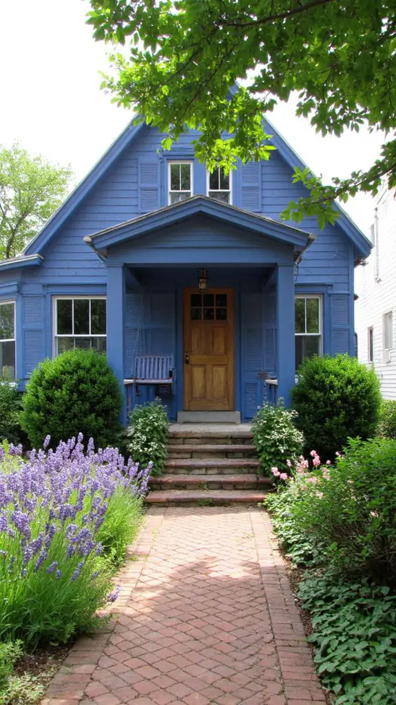 elegant periwinkle home exterior