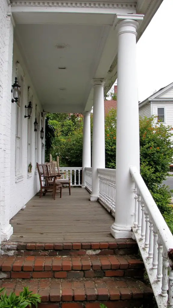 elegant pillars inviting verandas