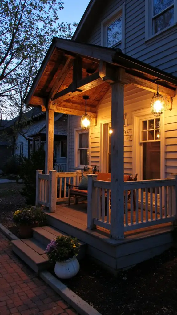 elegant porch lighting transformation