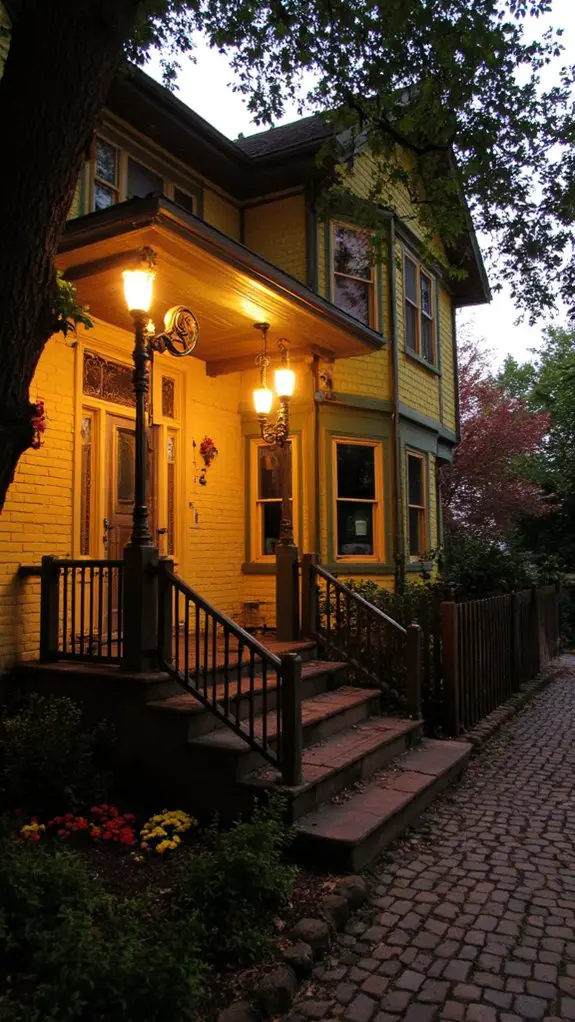 elegant post lights installed