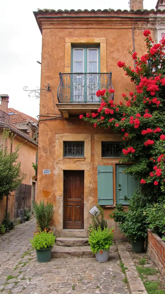 elegant railings with greenery
