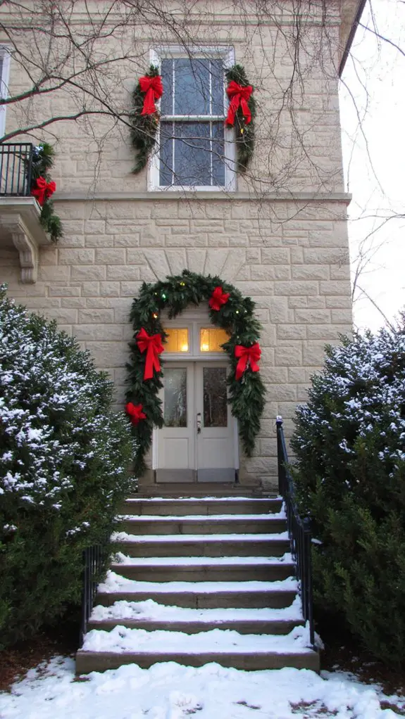elegant red bow accents