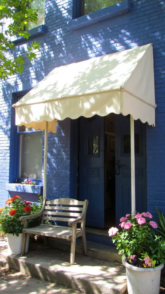 elegant retractable canvas awning