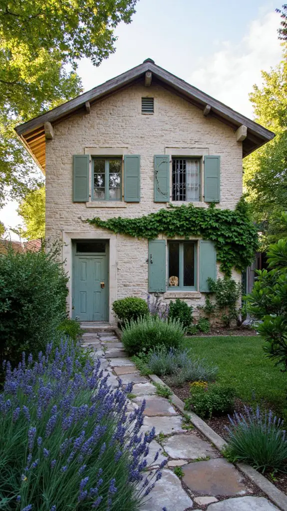 elegant sage green exteriors