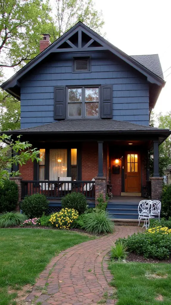 elegant slate blue contrast