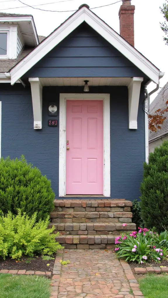 elegant slate blue pink combination