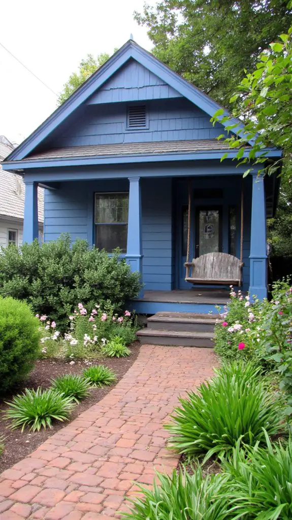 elegant steel blue accents