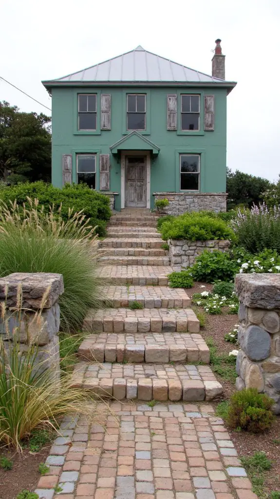 elegant stone and flora