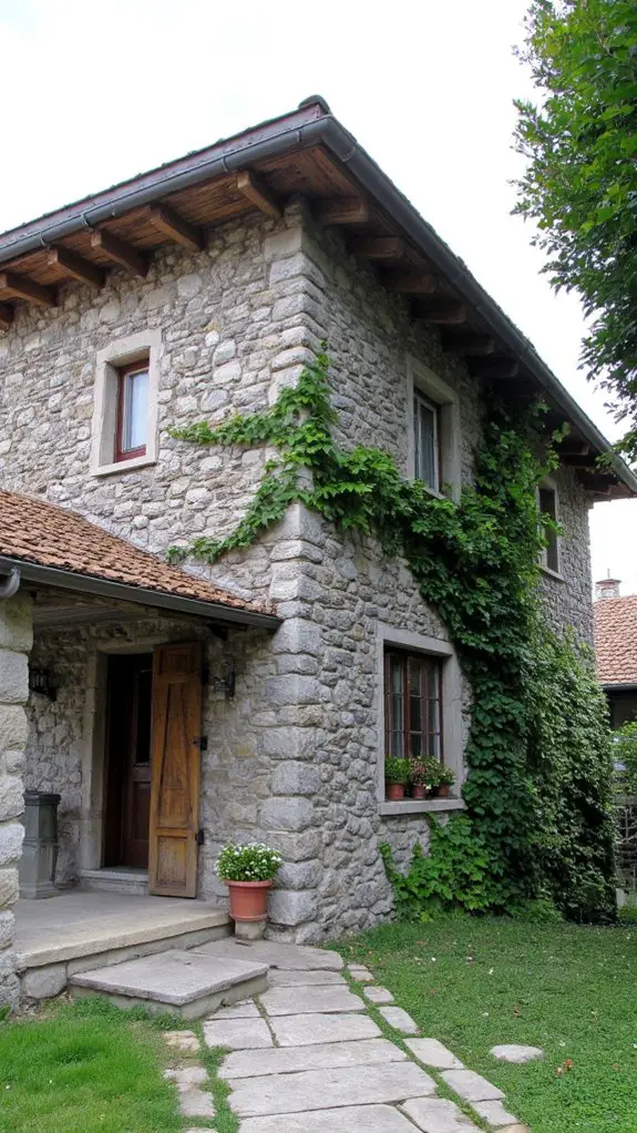 elegant stone villa design