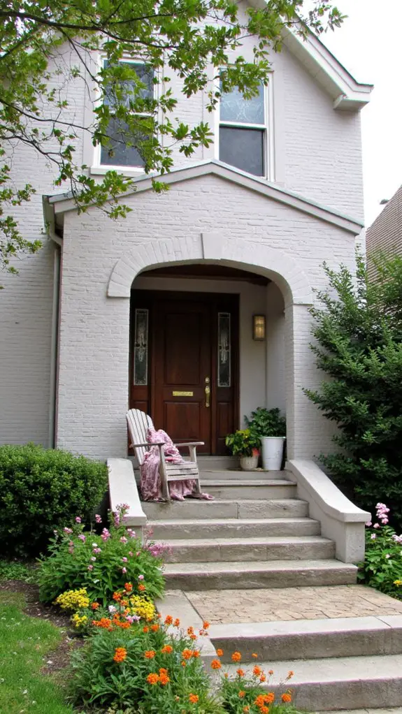 elegant taupe and walnut combination