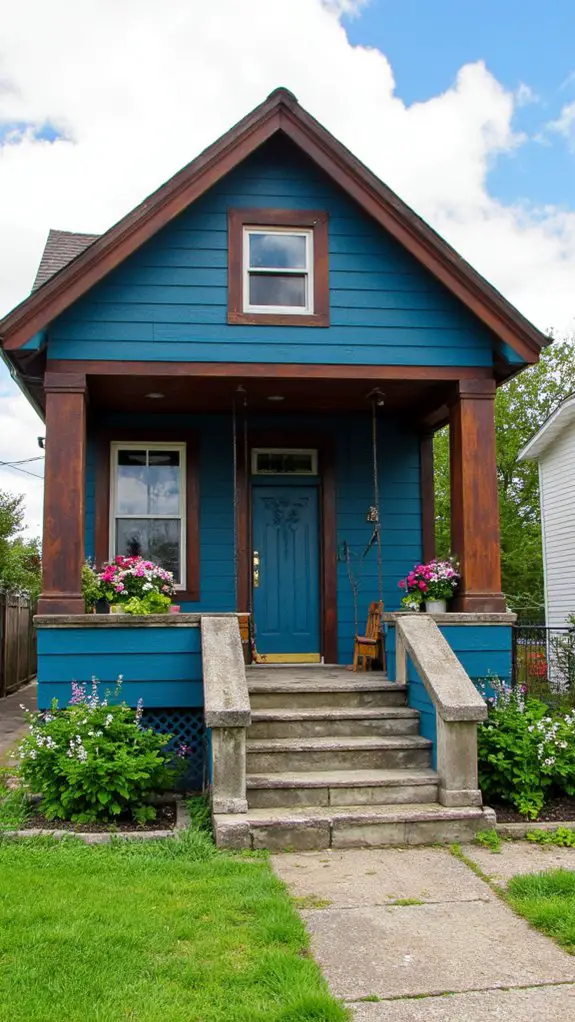 elegant teal and wood