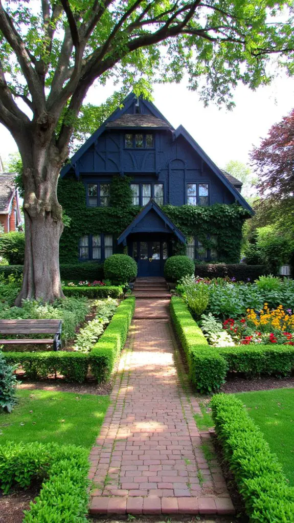 elegant tudor with garden