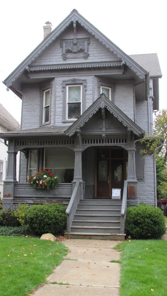 elegant victorian with gutters