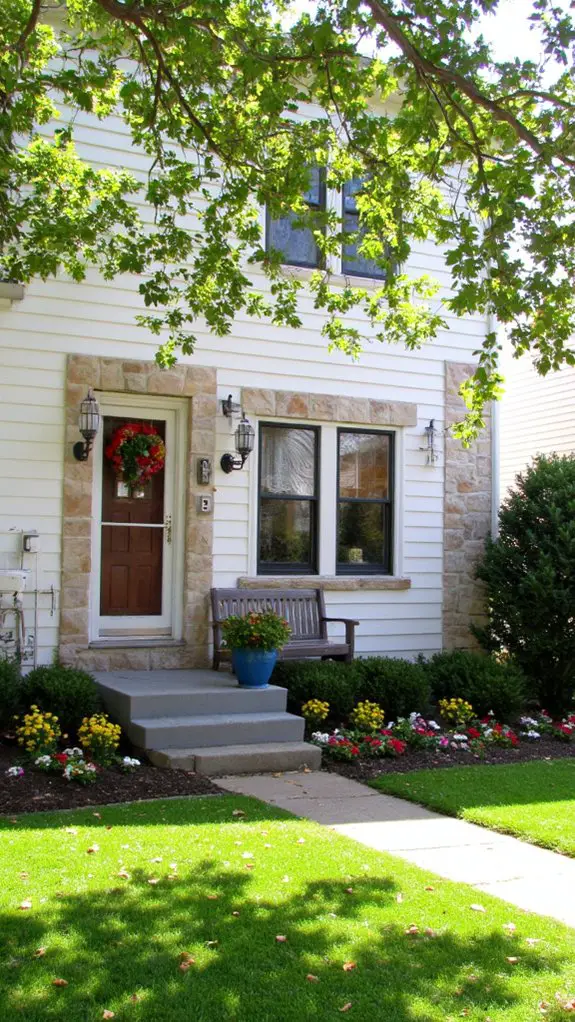 elegant white and stone contrast