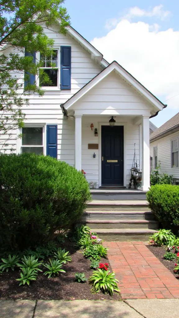 elegant white navy combination