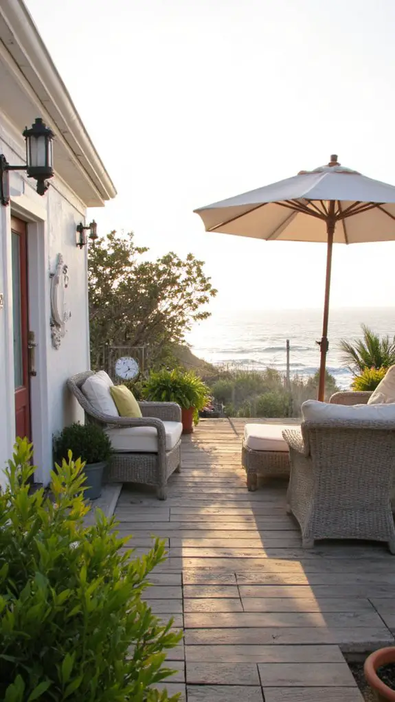 elegant white outdoor oasis