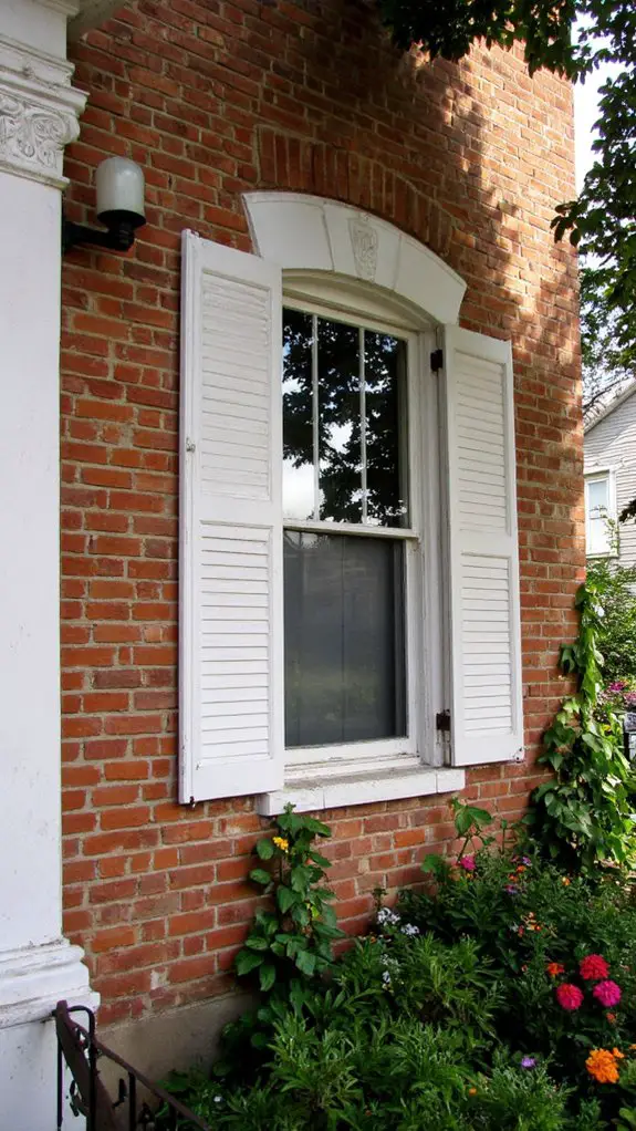 elegant white shutters enhance