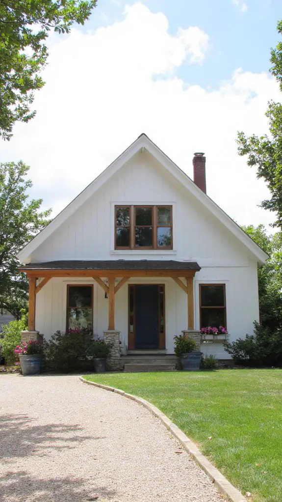 elegant white warm wood