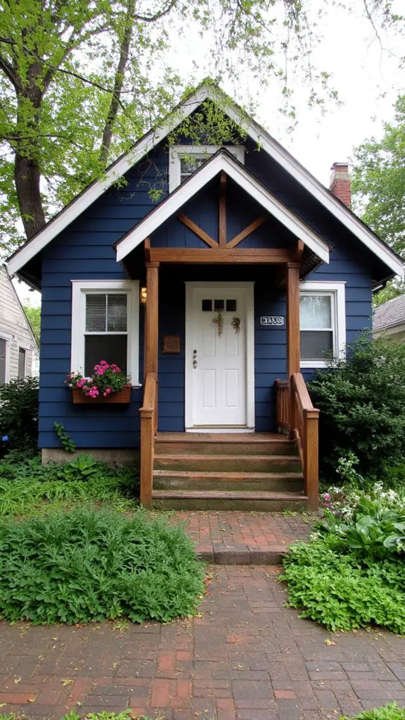 elegant wood columns enhance entrances