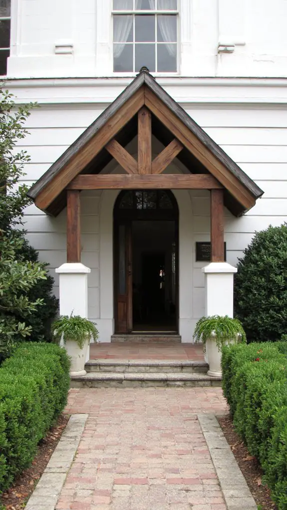 elegant wood entry arches