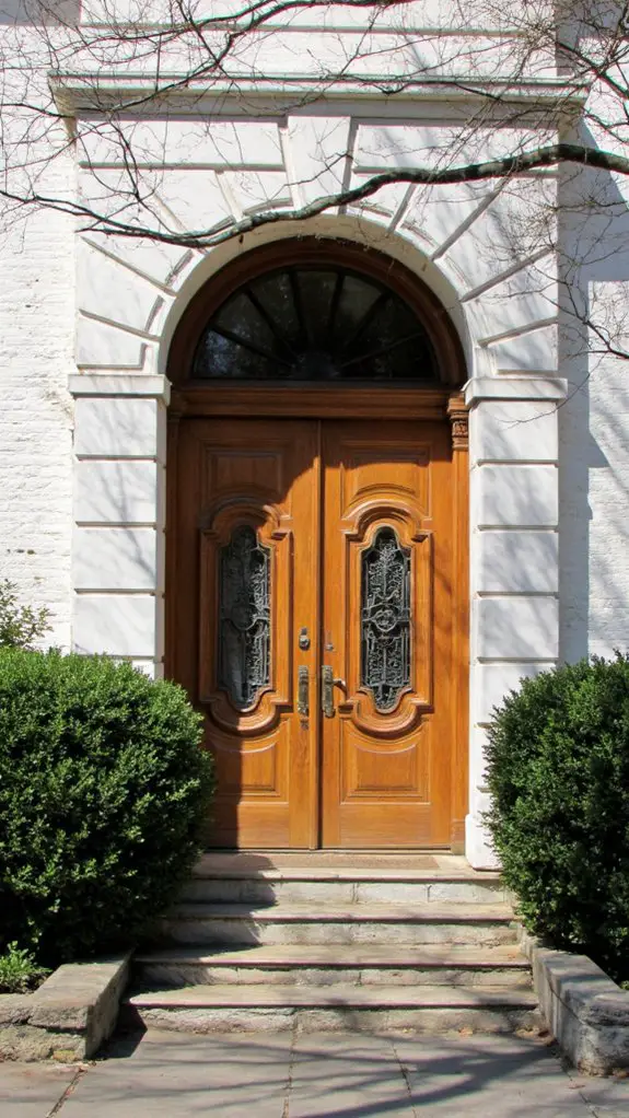 elegant wooden entry doors